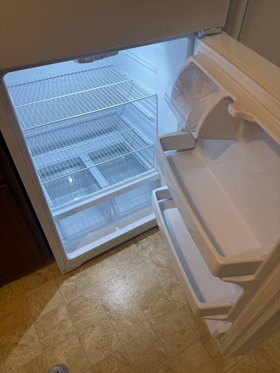 Refrigerator interior after cleaning