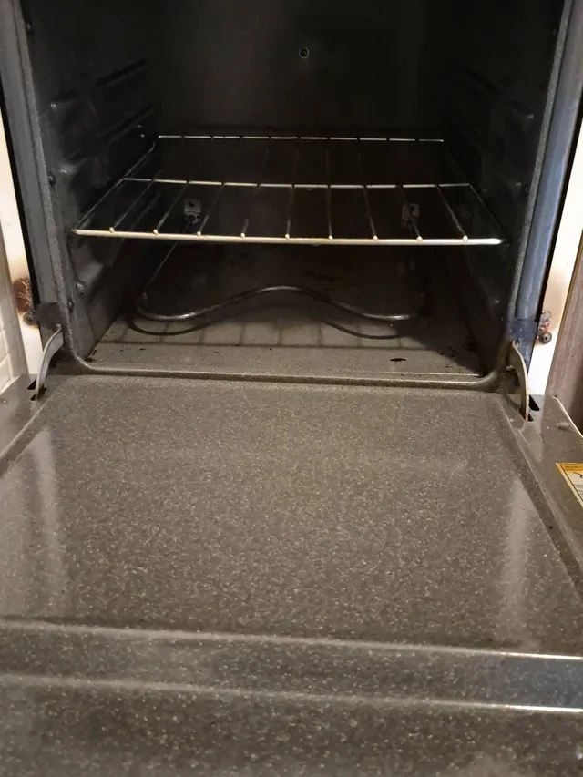 Oven interior after deep cleaning